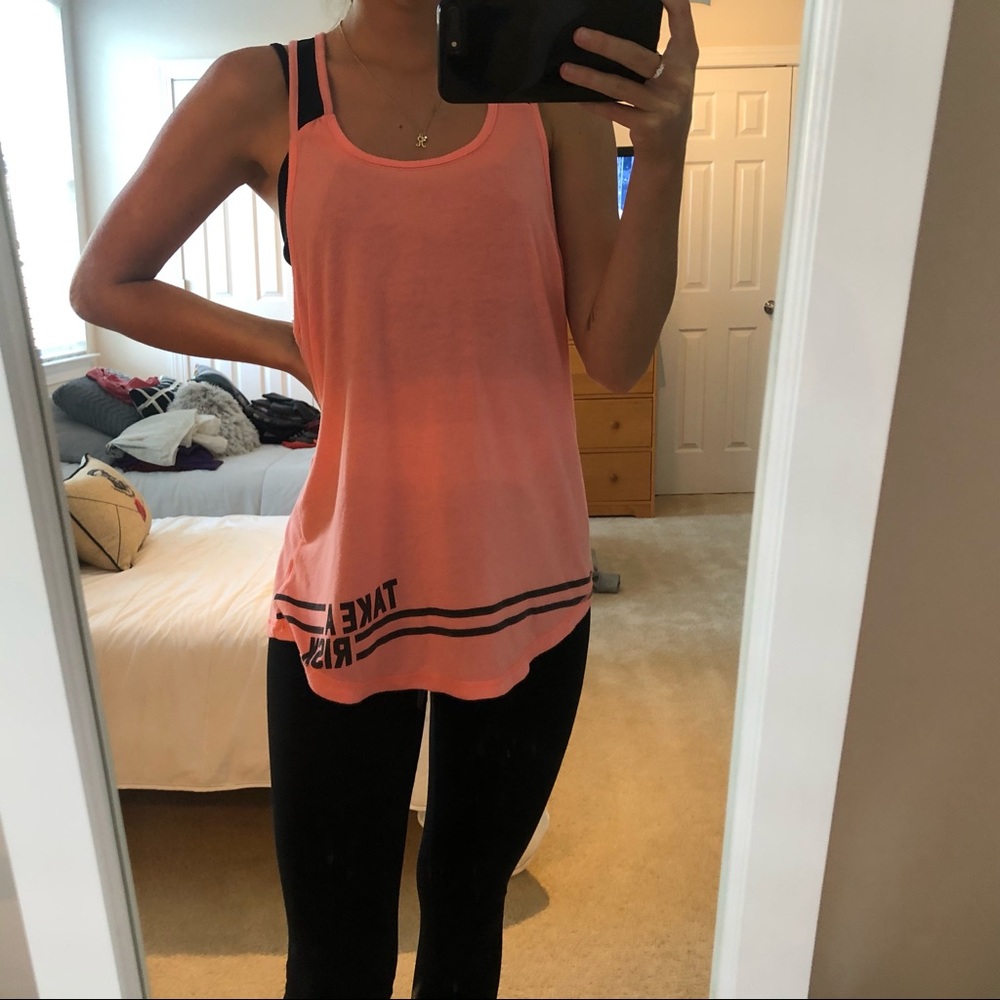 Pink Flowy Workout Tank Top